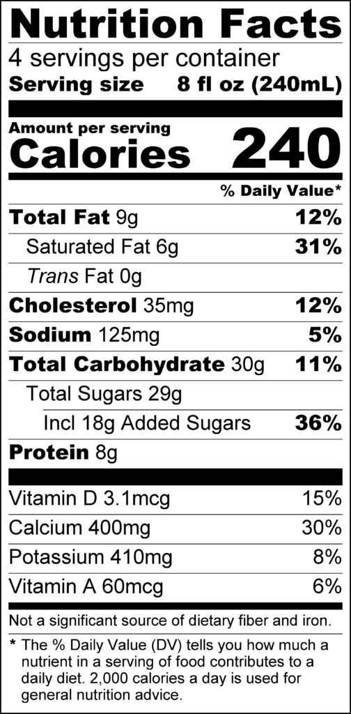 Orange Milk Nutrition | Homestead Creamery